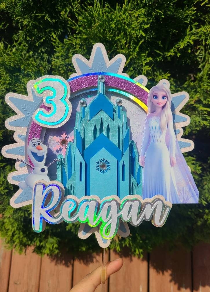 Frozen Elsa Inspired Shaker Cake Topper