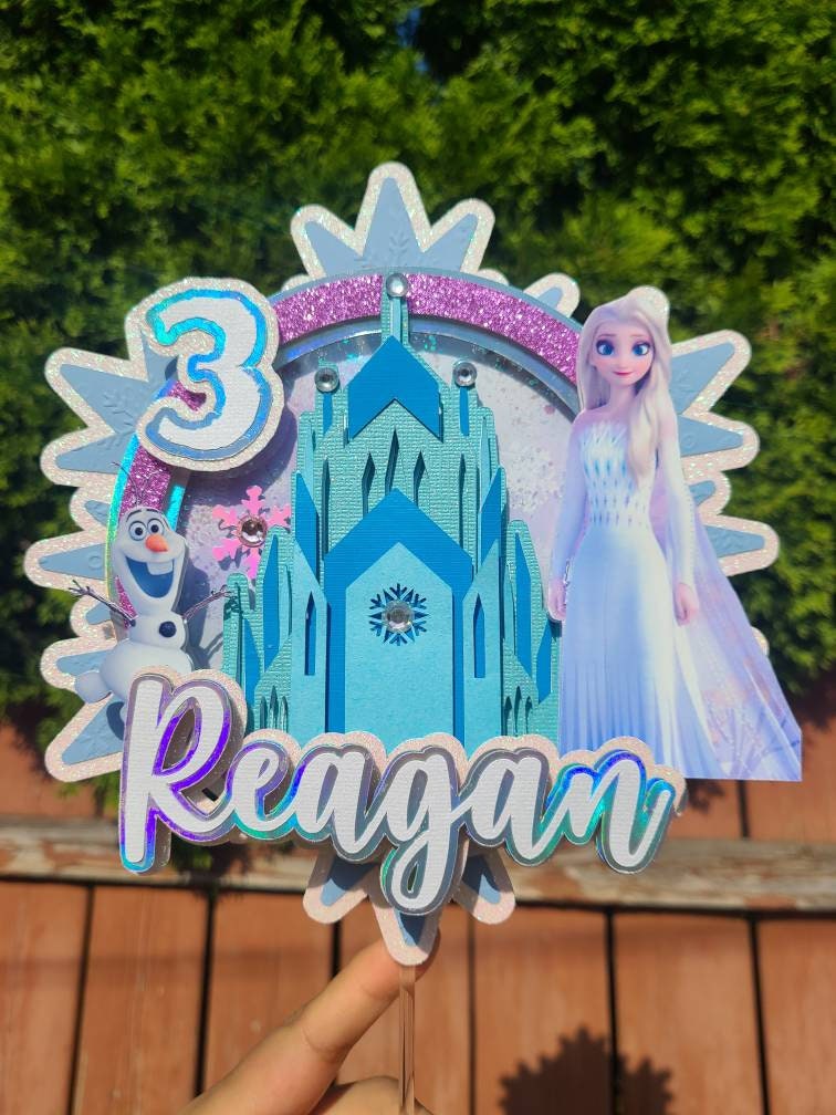 Frozen Elsa Inspired Shaker Cake Topper