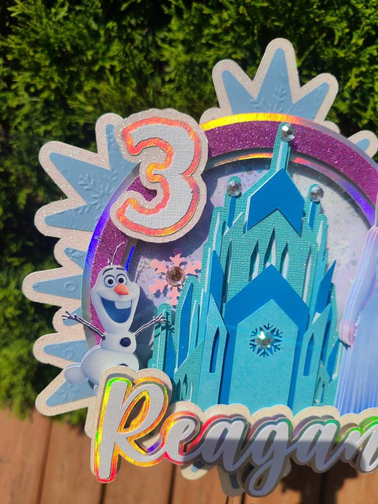 Frozen Elsa Inspired Shaker Cake Topper